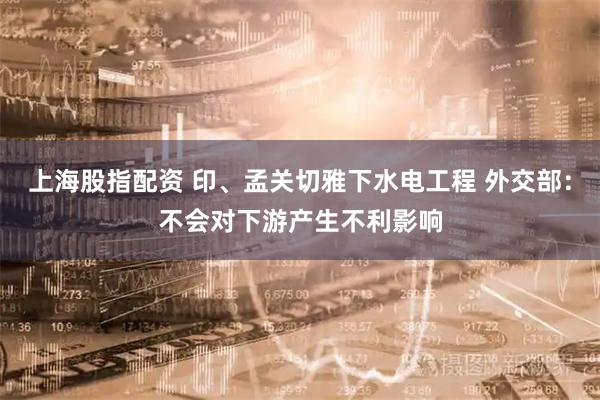 上海股指配资 印、孟关切雅下水电工程 外交部：不会对下游产生不利影响