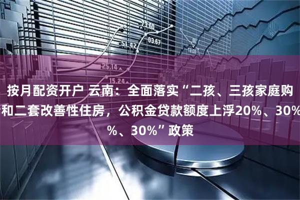 按月配资开户 云南：全面落实“二孩、三孩家庭购置首套和二套改善性住房，公积金贷款额度上浮20%、30%”政策