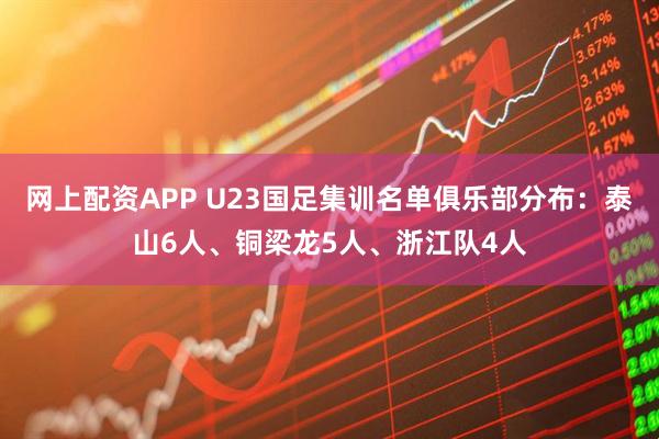 网上配资APP U23国足集训名单俱乐部分布：泰山6人、铜梁龙5人、浙江队4人